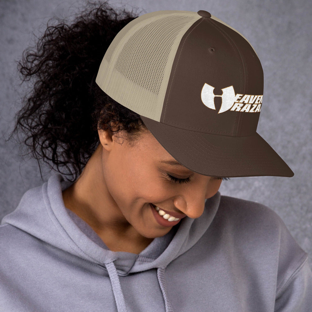 Official HellRazah Music Inc Embroidered Hat HeavenRazah Trucker Cap Graphics by Culture Freedom