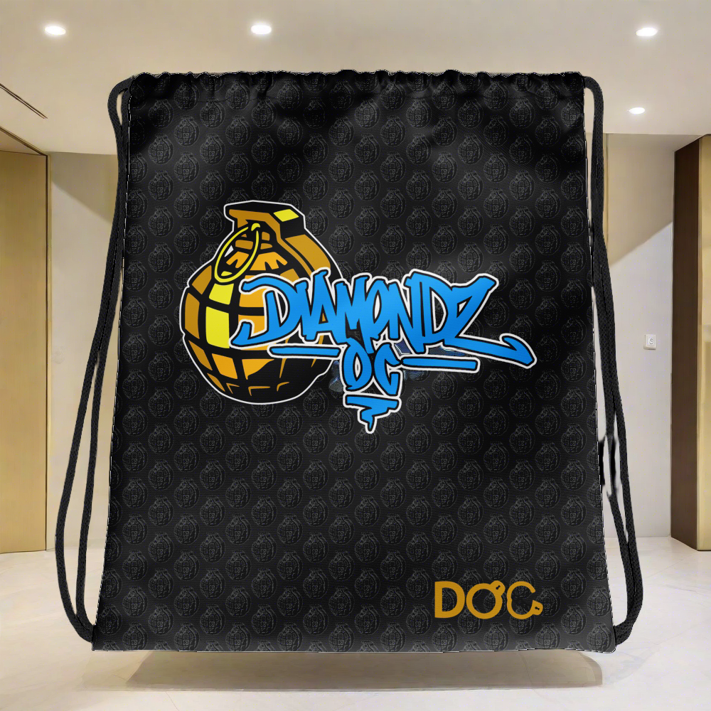 DiamondzOC Urban Grenade Designer Drawstring Bag D.O.C. Graphics by iHustle365