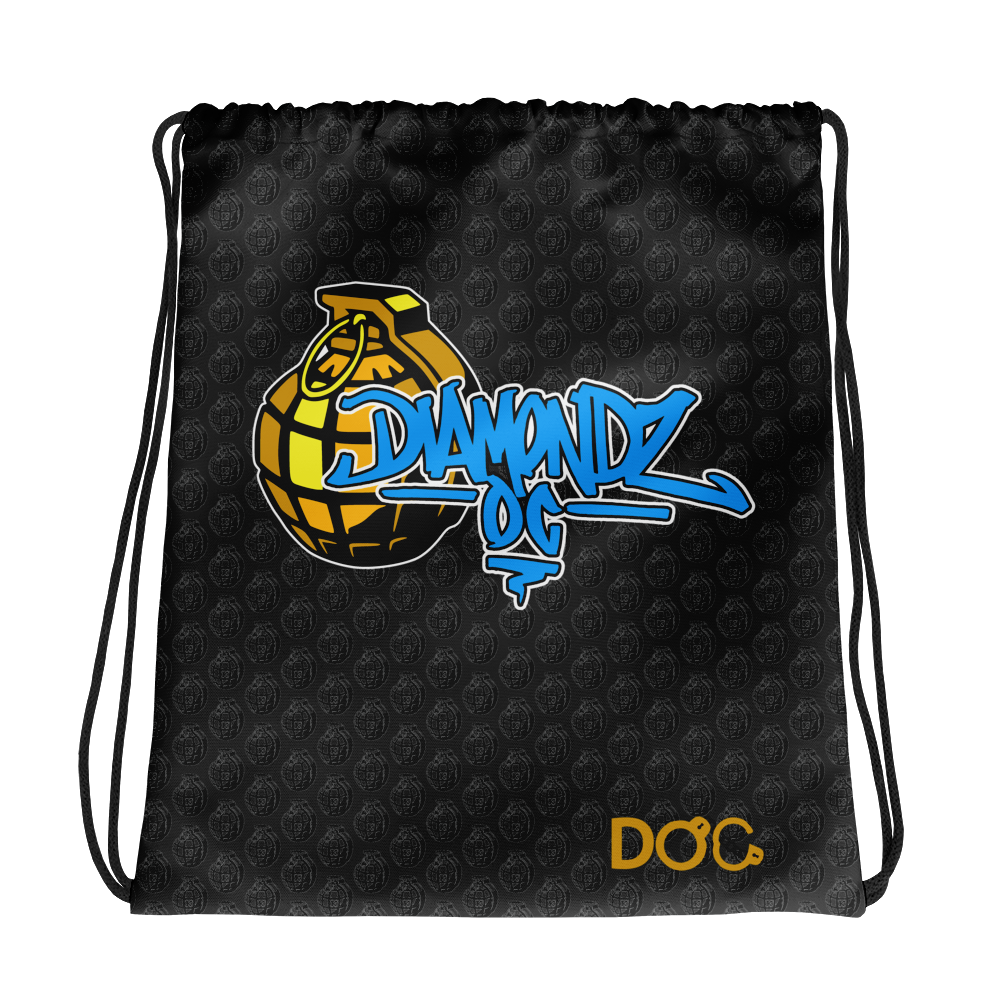 DiamondzOC Urban Grenade Designer Drawstring Bag D.O.C. Graphics by iHustle365