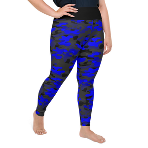 Renaissance Apparel Blue Camo Voluptuous Plus Size Leggings