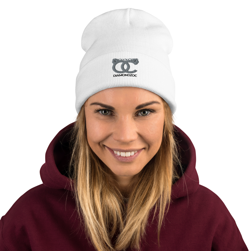 DiamondzOC Cuffed Up Logo Winter Hat Embroidered Beanie
