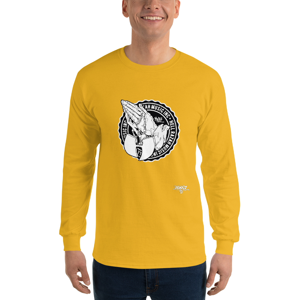 HRMI Praying Beads Fall 19 HellRazah Music Inc Designer Long Sleeve T-Shirt HeavenRazah Merch Graphics by iHustle365