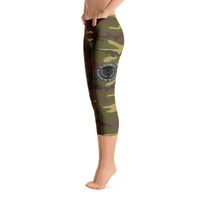 Official Heaven Razah / Hell Razah Music Logo Camo Designer Capri Leggings