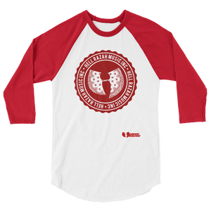 Official Hell Razah Music Inc Logo Designer Tee 3/4 sleeve raglan shirt