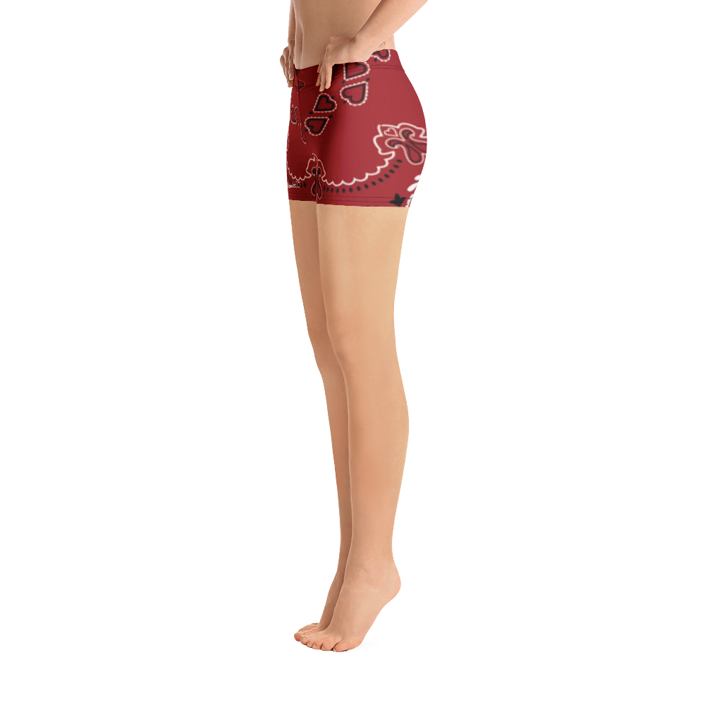 Red Bandana Flag by Diamondz Designer Shorts