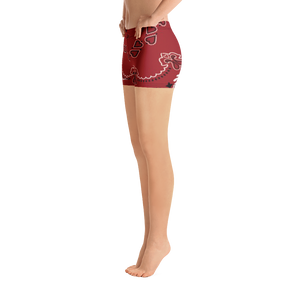 Red Bandana Flag by Diamondz Designer Shorts