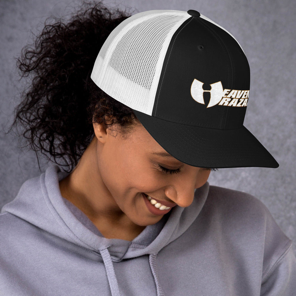 Official HellRazah Music Inc Embroidered Hat HeavenRazah Trucker Cap Graphics by Culture Freedom