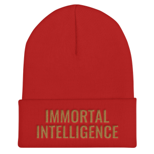 Official IMMORTAL INTELLIGENCE Embroidered Skull Cap Cuffed Beanie Hell Razah Music Inc