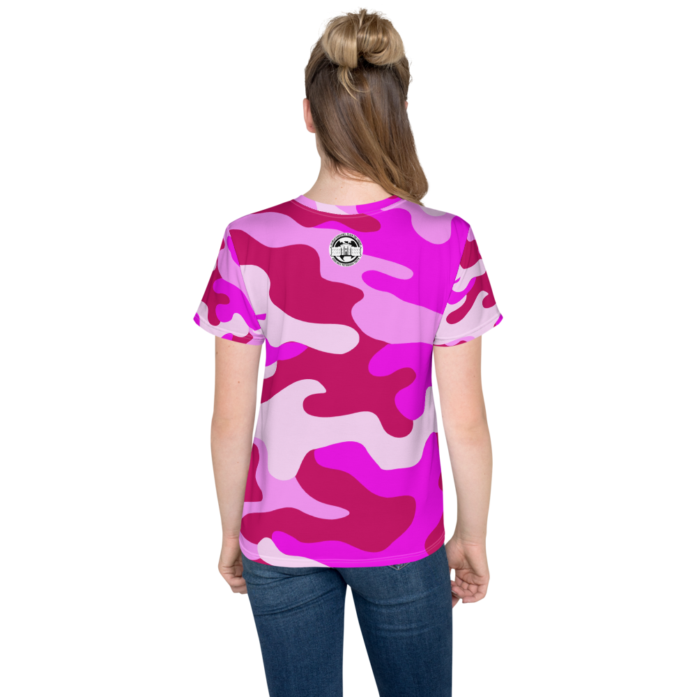 Ghetto Gov't Officialz Pink Camo Unisex Youth Designer Tee - T-Shirt Sizes 8-20