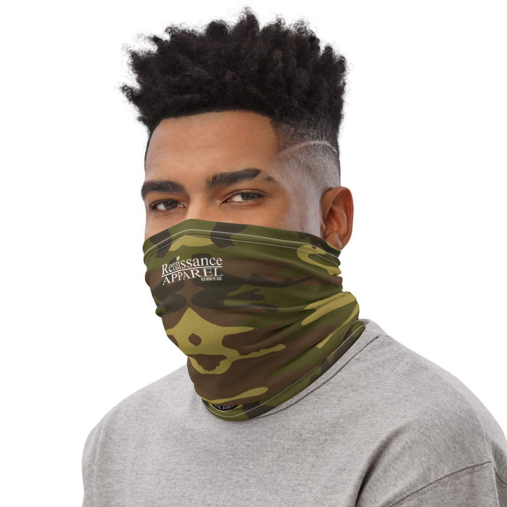 Renaissance Apparel Green Camoflauge Face Cover - Neck Gaiter