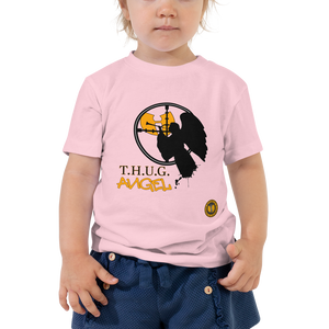 Official HellRazah Music Inc Youth Design T.H.U.G. Angel Toddler Short Sleeve Tee HeavenRazah Merch Graphics by iHustle365