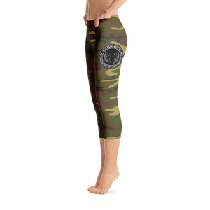 Official Heaven Razah / Hell Razah Music Logo Camo Designer Capri Leggings