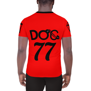 DiamondzOC Golden Mic Red Designer Sublimated Athletic T-shirt Tee