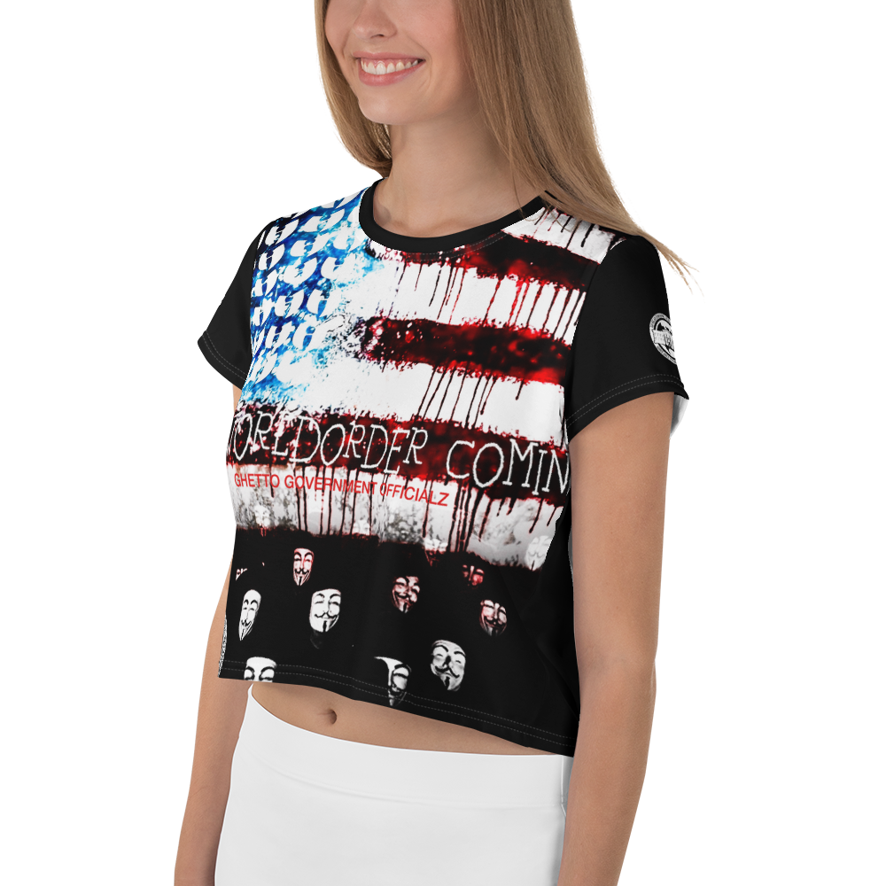 Official Hell Razah GGO Coming - Anonymous Heaven Razah Designer Sublimated Crop Tee