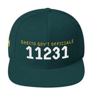 Ghetto Gov't Officialz Personalized Zip - Postal Code Embroidered Snapback Cap Halo Hat Official HeavenRazah