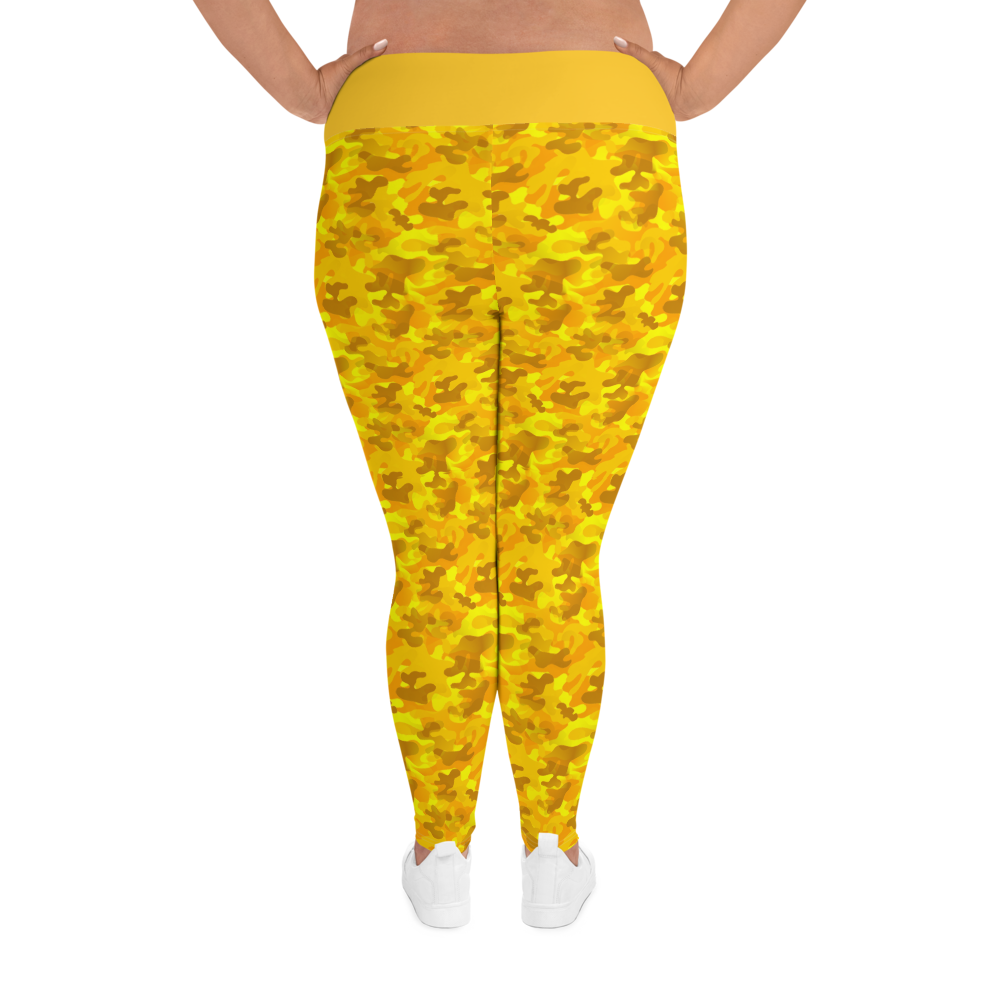 Renaissance Apparel Gold Camo Voluptuous Plus Size Leggings