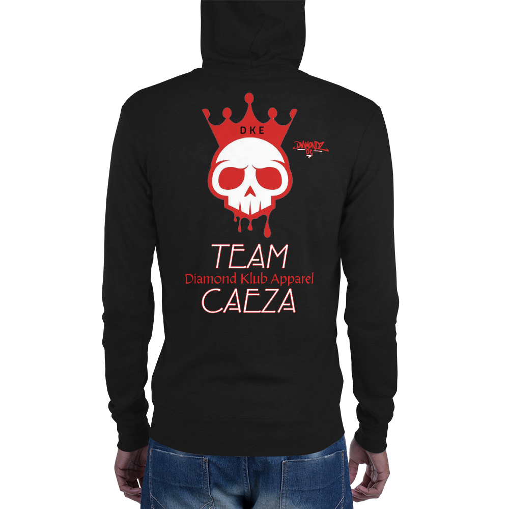 Official DKE Team Caeza Drip Diamond Klub Empire / Apparel Hooded Jacket Designer Unisex Zip Hoodie by DiamondzOC