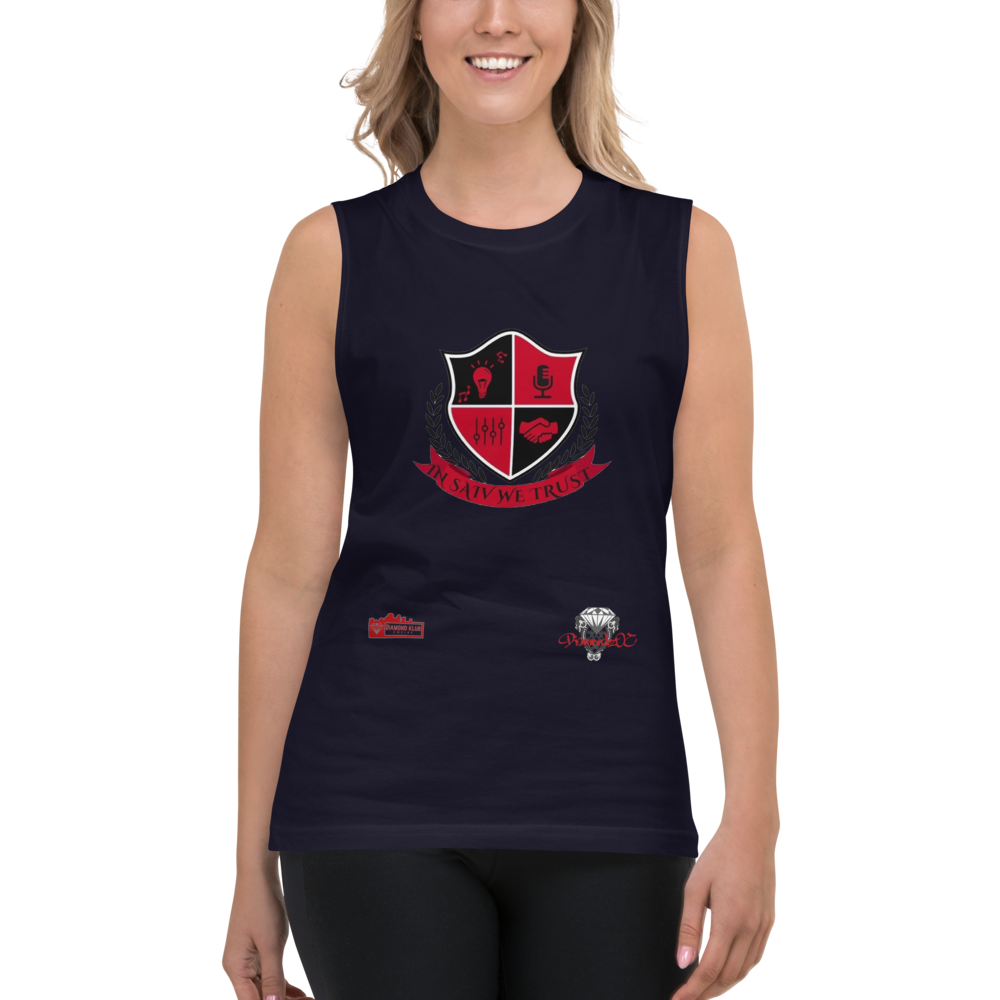 Official Diamond Klub Apparel IN SAIV WE TRUST Designer Unisex Muscle Shirt Saivioo LLC