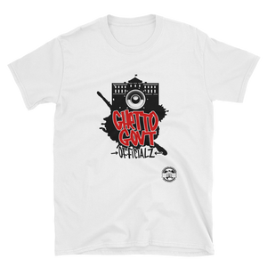 Ghetto Gov't Officialz Grafatti w Logo Heaven Razah - Hell Razah Designer Unisex Tee Short-Sleeve T-Shirt Graphics by iHustle365_