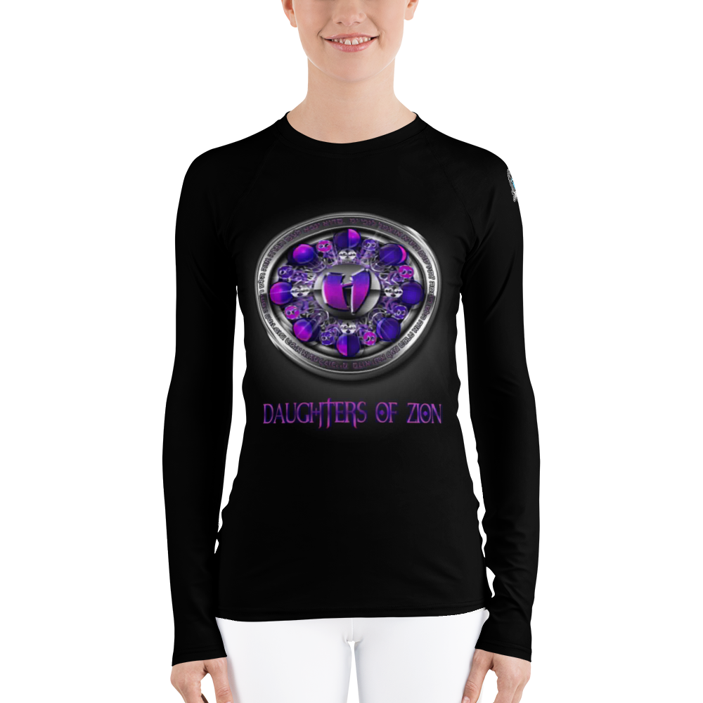 TEAM QUEEN - Daughters of Zion GGO Apparel Women's Rash Guard HeavenRazah Graphics by Culture Freedom