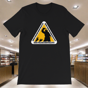 End Police Brutality Sign by Diamondz OC Designer Short-Sleeve Unisex T-Shirt Urban Protest Tee