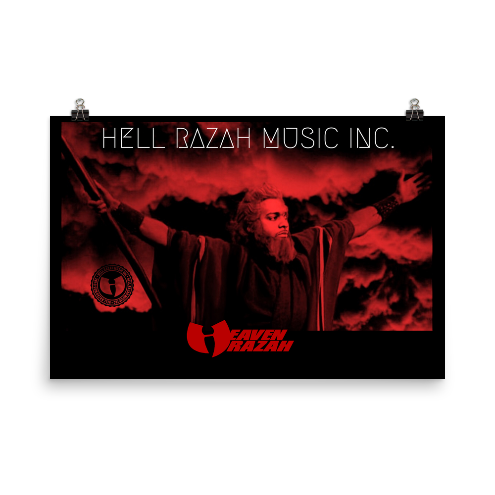 Hell Razah Music Inc Red Logo Official Merchandise Photo paper poster