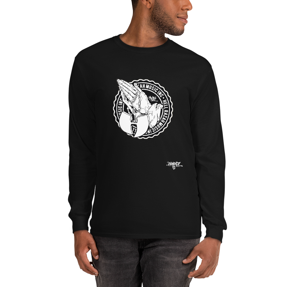 HRMI Praying Beads Fall 19 HellRazah Music Inc Designer Long Sleeve T-Shirt HeavenRazah Merch Graphics by iHustle365