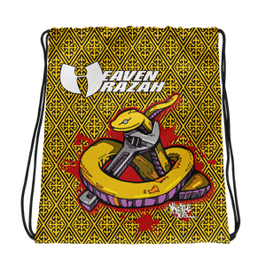 Official Hell Razah Music Inc Snakes Get Wrenched Designer Drawstring Bag Graphics by iHustle365_ Heaven Razah Merch