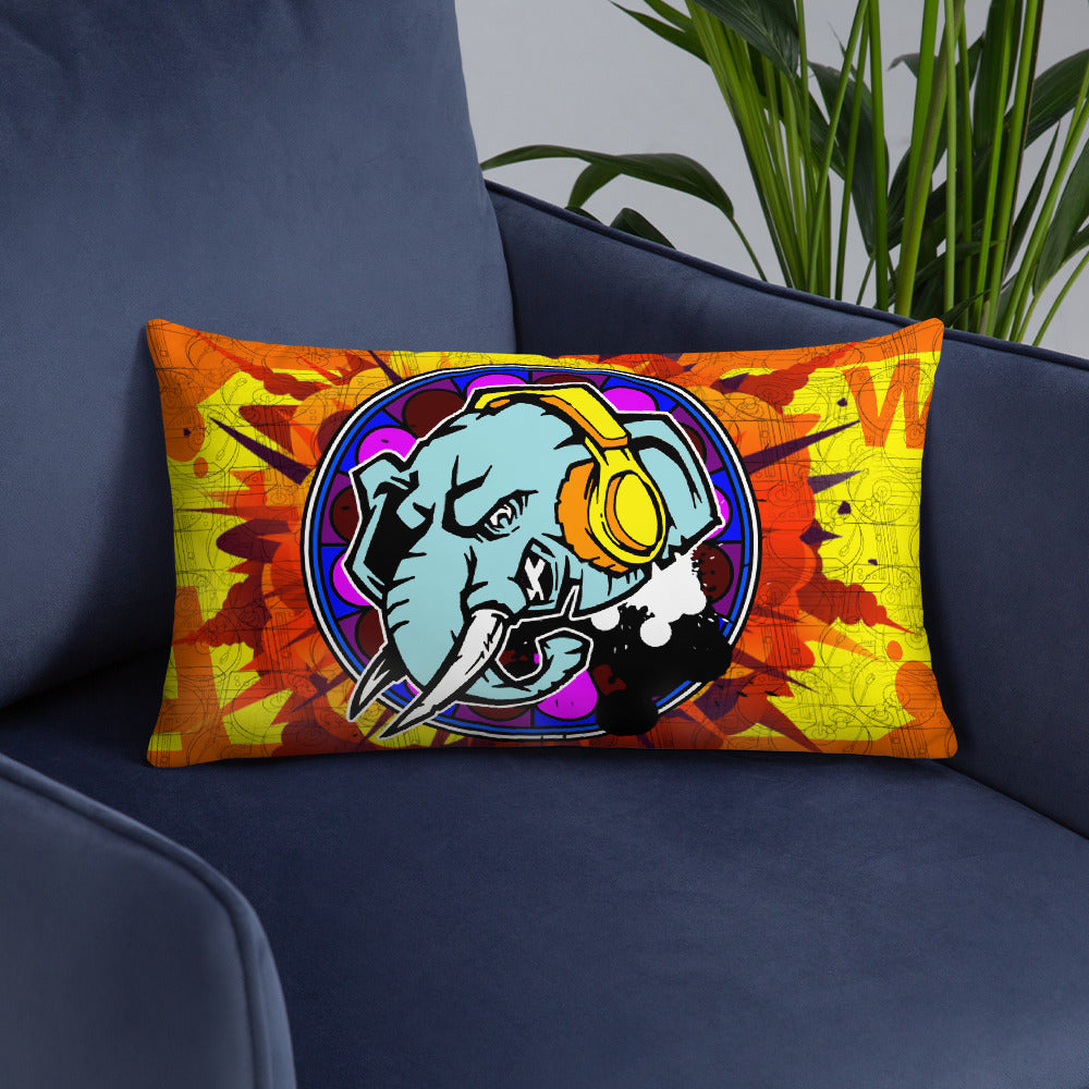 Official HellRazah Music Inc. Designer Throw Pillow. HeavenRazah Merch Graphics by iHustke365_