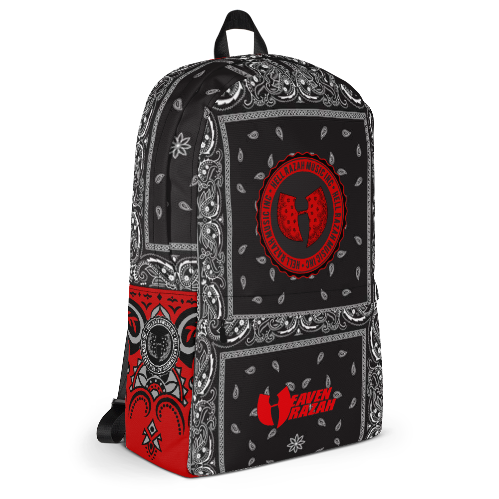 Official Hell Razah Music Inc Logo / Heaven Razah Black Bandana Designer Laptop Carry Bag -Backpack