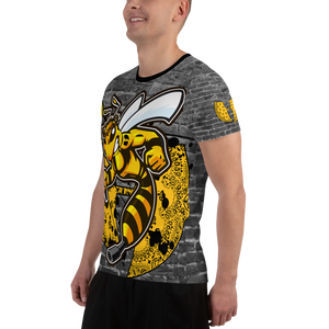 Official Heaven Razah Killer Bee Logo SU19 Release Sublimated Designer Men's Athletic T-shirt Hell Razah Music Inc Bee by Culture Freedom