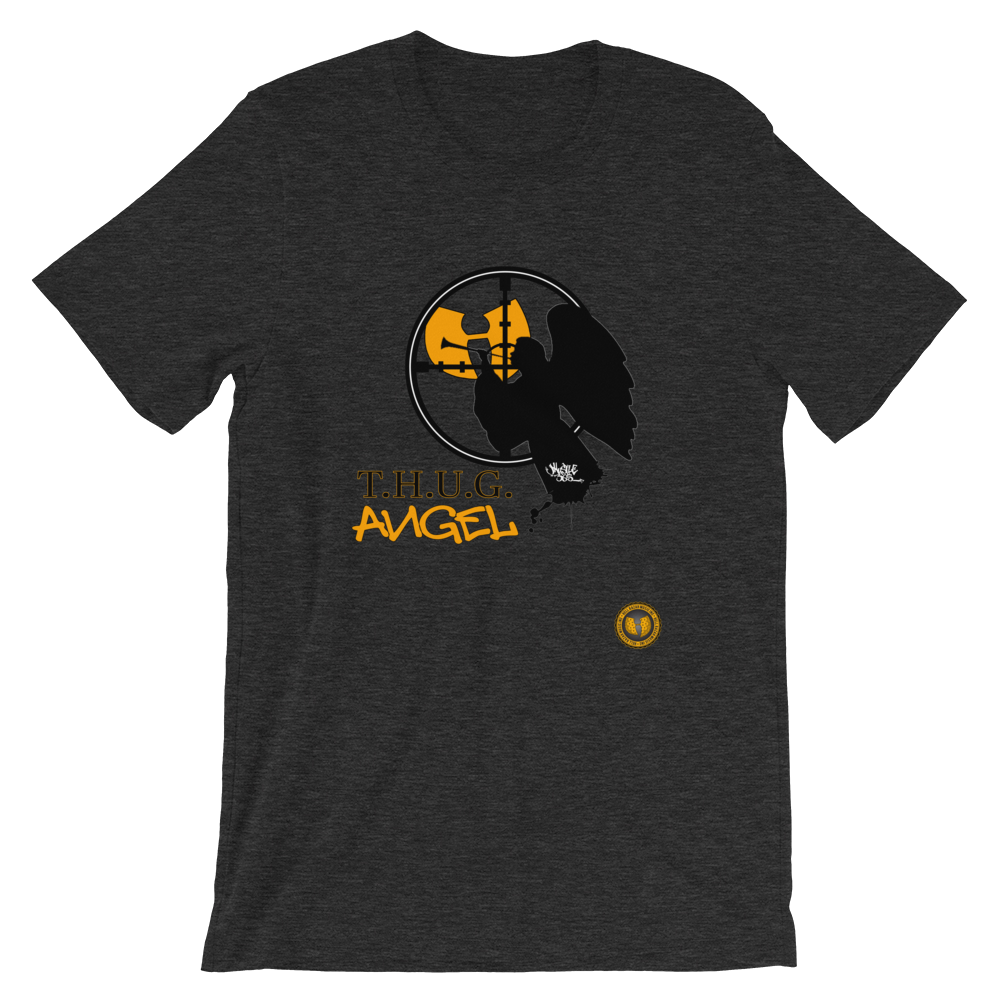 Official Hell Razah Music Inc T.H.U.G. Angel Designer Tee Short-Sleeve Unisex T-Shirt Graphics by iHustle365_ Heaven Razah Merch