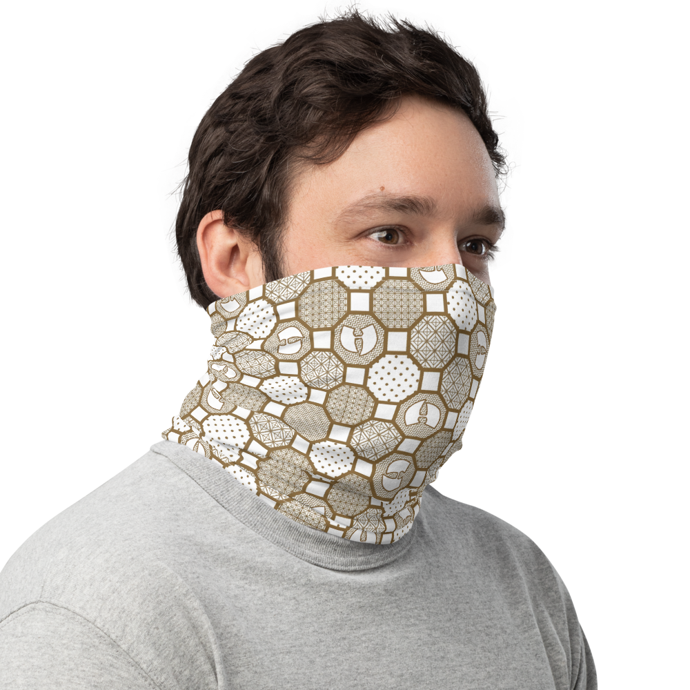 HRMI Cream Patterned Neck Gaiter - Face Shield Accessory