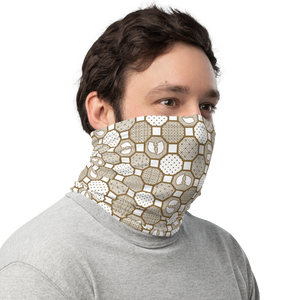 HRMI Cream Patterned Neck Gaiter - Face Shield Accessory