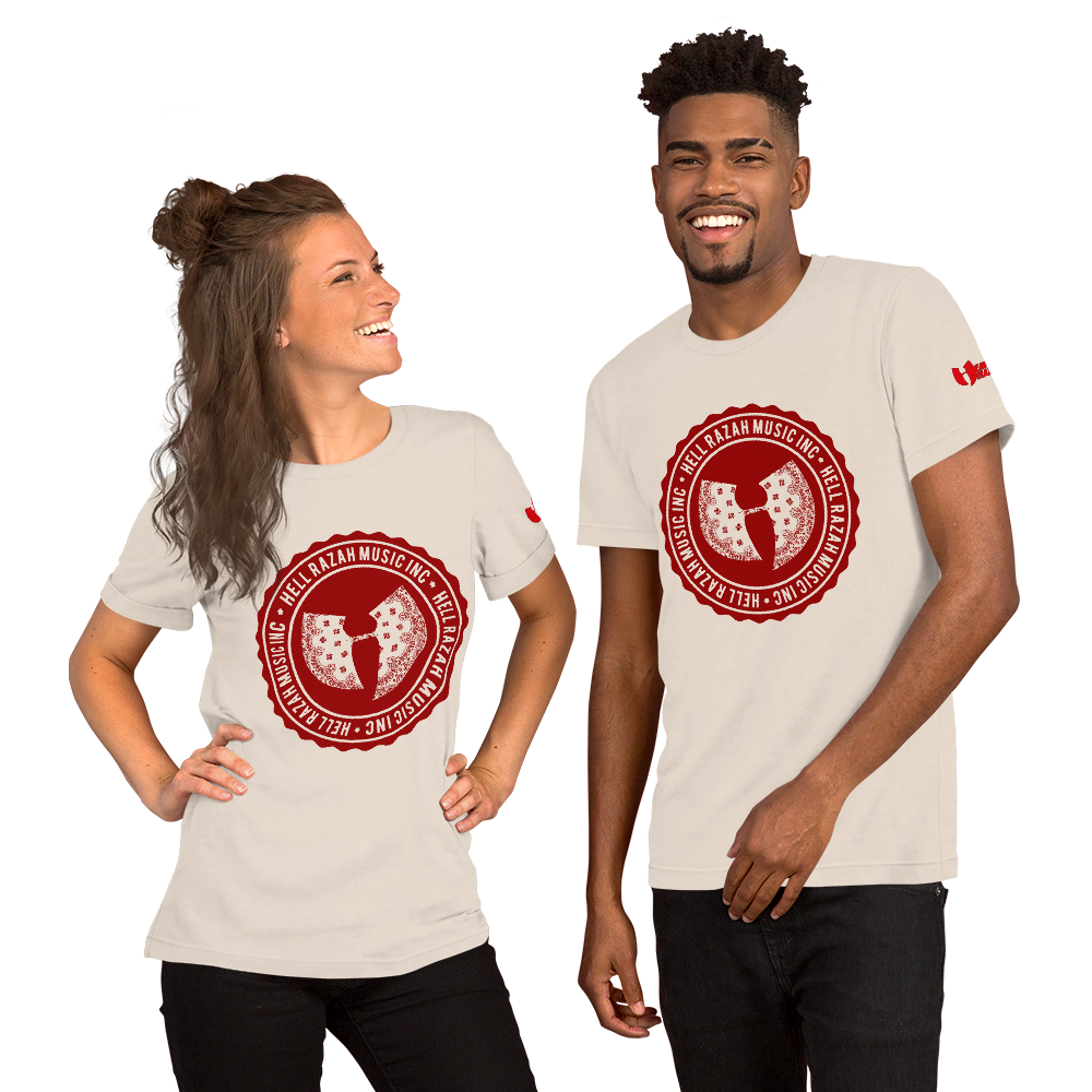 Official Heaven Razah / Hell Razah Music Inc Red Bandana Short-Sleeve Unisex T-Shirt Graphics by Cuban Pete CS75Designs