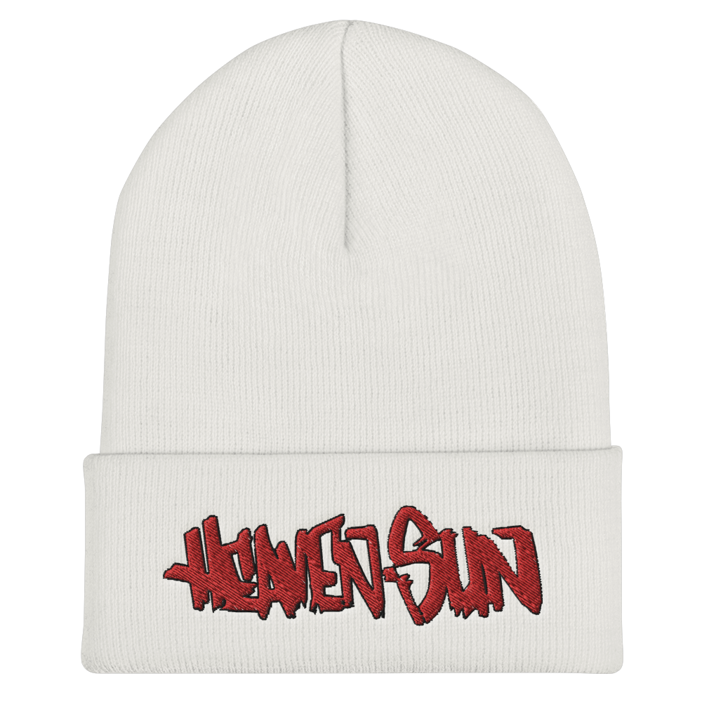 Heaven Sun Embroidered Cuffed Beanie