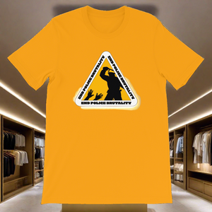 End Police Brutality Sign by Diamondz OC Designer Short-Sleeve Unisex T-Shirt Urban Protest Tee