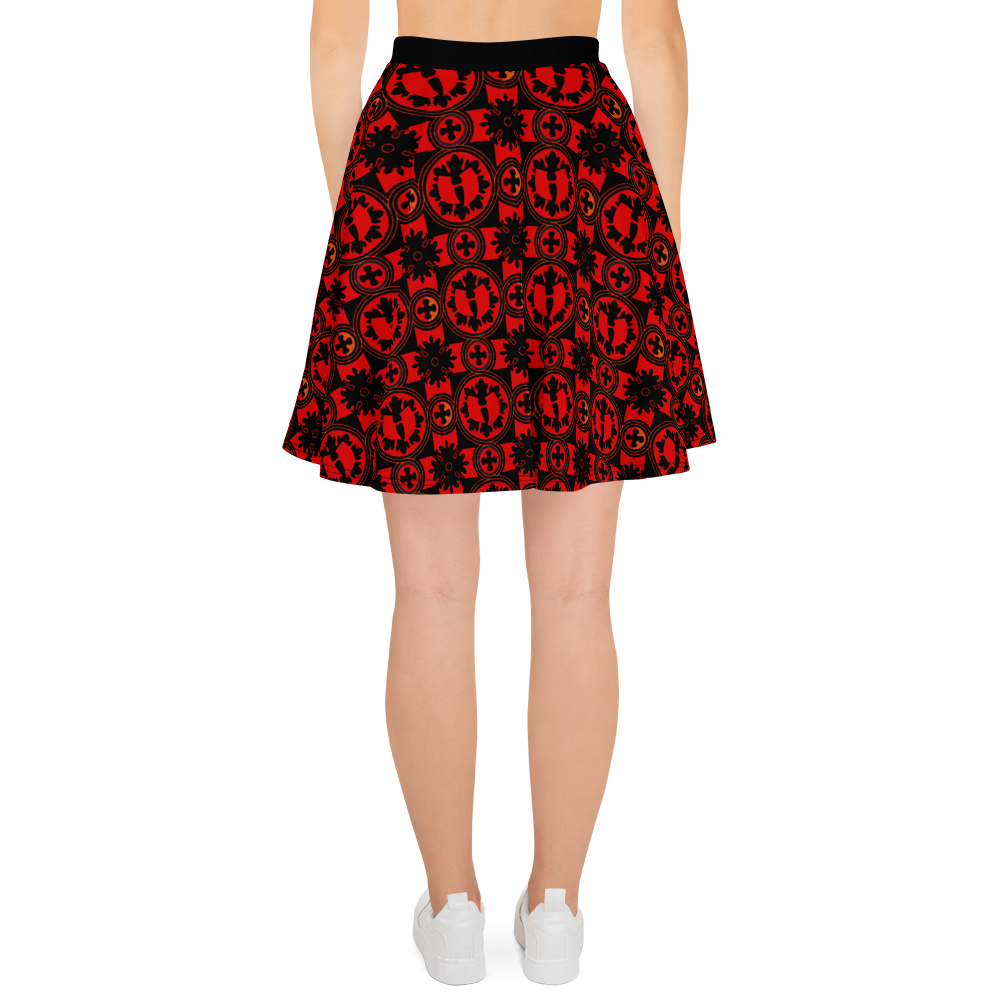 HellRazah Renaissance Patterned Skater Skirt