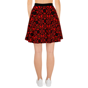 HellRazah Renaissance Patterned Skater Skirt