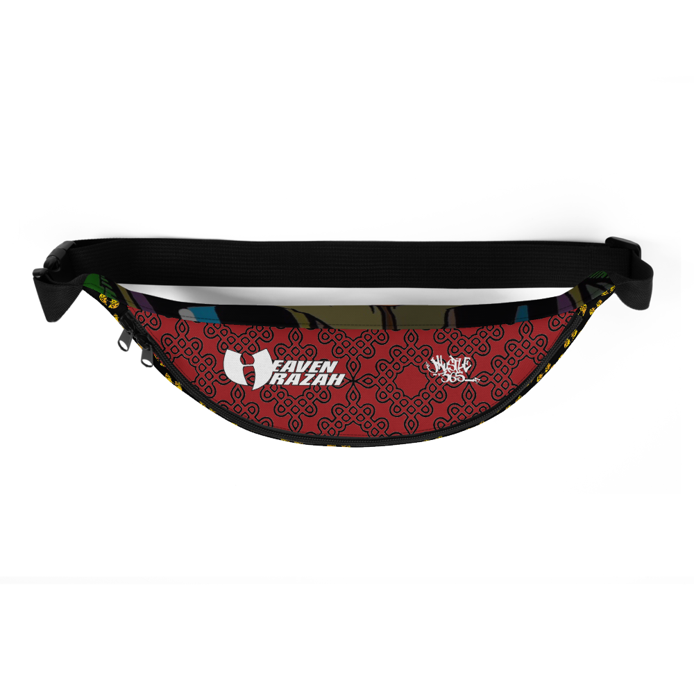 Red designer top fanny pack