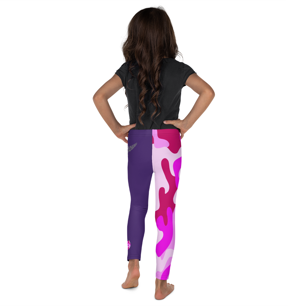 Official Thug Angel Heaven Razah Pink Camo Wingz Designer Youth Kid's Leggings
