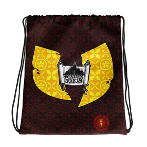 Official Hell Razah Music INC. Scripture Heaven Razah Designer Drawstring Bag Graphics by iHustle365_