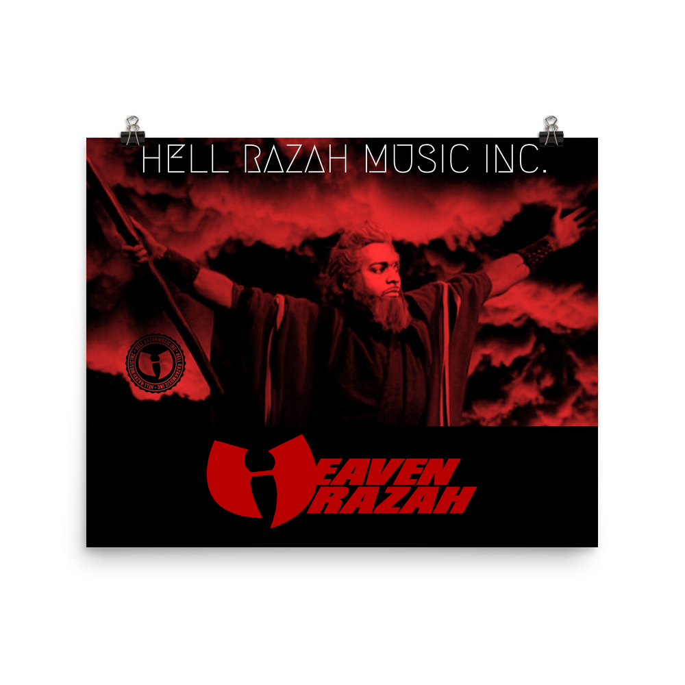 Hell Razah Music Inc Red Logo Official Merchandise Photo paper poster