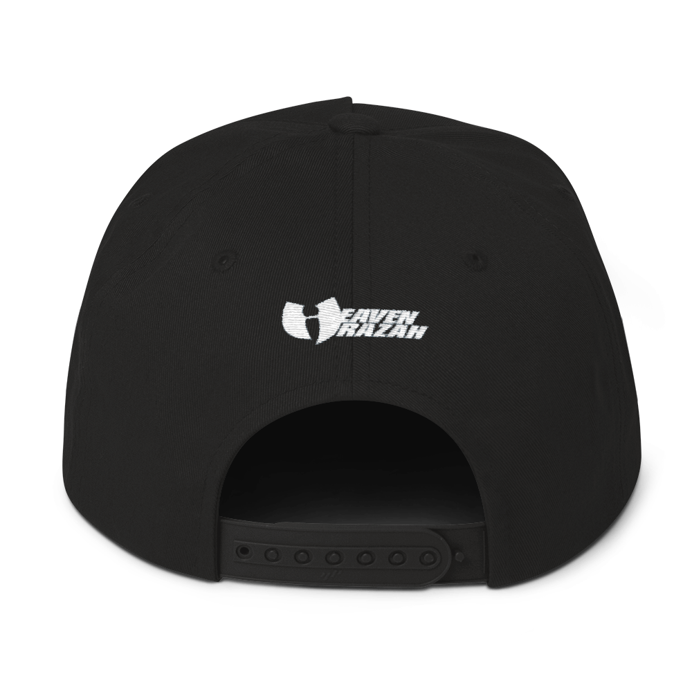 Official HellRazah Music Inc. Skateboard Tagger Style Embroidered Flat Bill Hat SnapBack Cap HeavenRazah Merch Graphics by Sly Ski Original