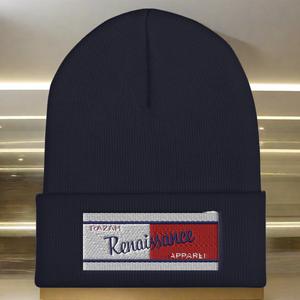 Razah Renaissance Apparel Red White Blue Embroidered Cuffed Beanie
