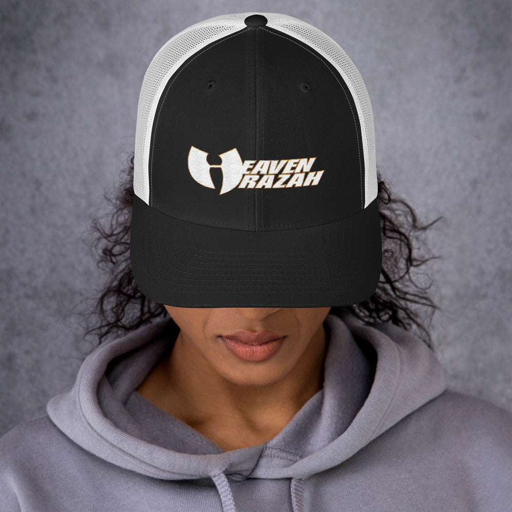 Official HellRazah Music Inc Embroidered Hat HeavenRazah Trucker Cap Graphics by Culture Freedom