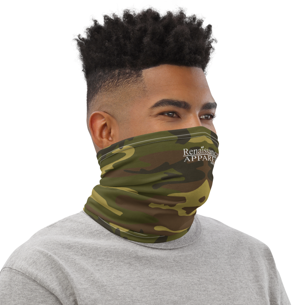 Renaissance Apparel Green Camoflauge Face Cover - Neck Gaiter