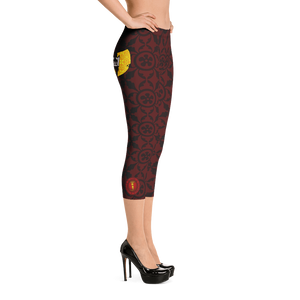 Official Hell Razah Music - Heaven Razah Scripture Print Designer Yoga Capri Leggings Art by iHustle365_