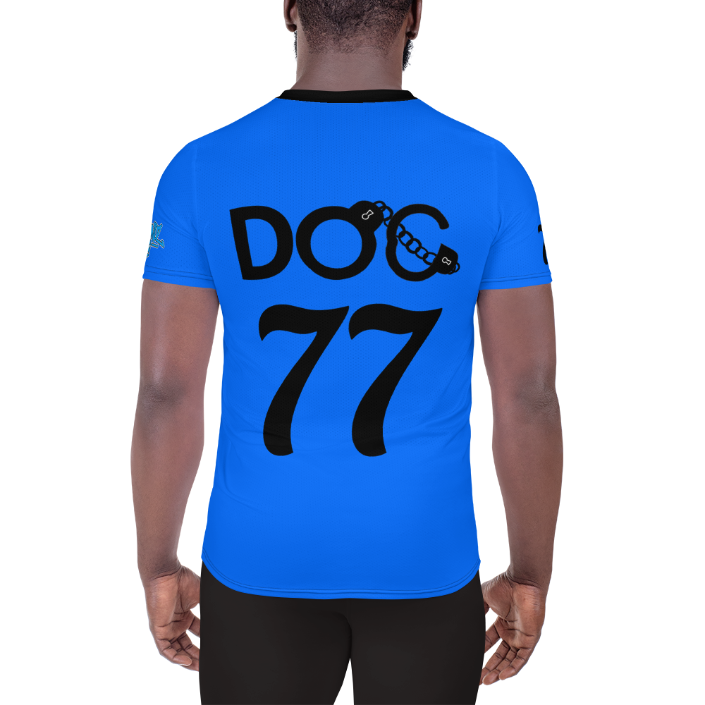 DiamondzOC Golden Mic Blue Sublimated Designer Soft Athletic T-shirt Tee