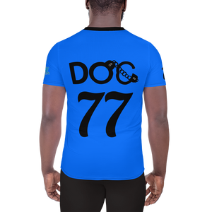 DiamondzOC Golden Mic Blue Sublimated Designer Soft Athletic T-shirt Tee